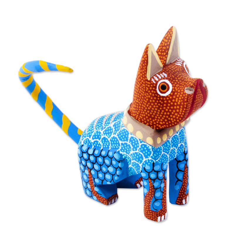 Novica Handmade Spike Wood Alebrije Figurine