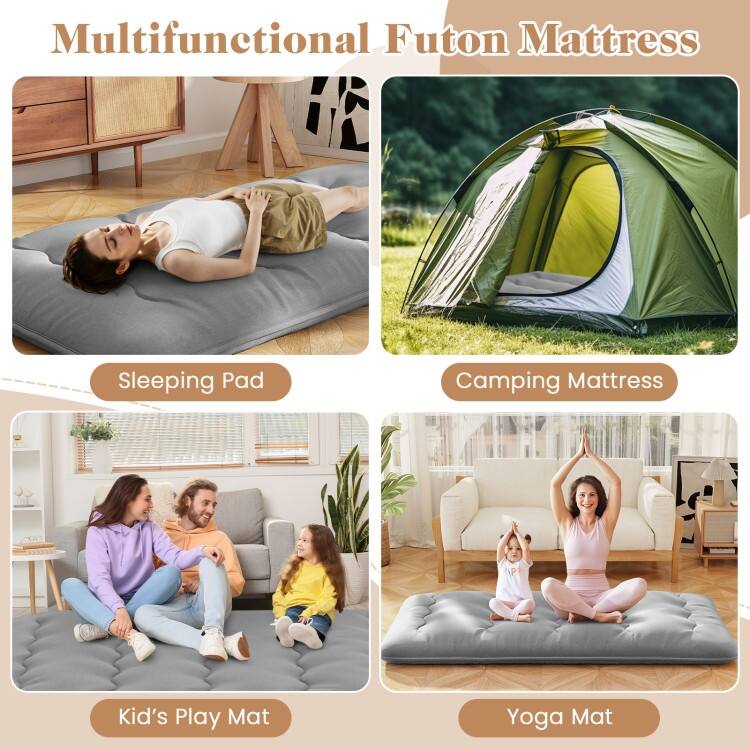 Roll Up Floor Mattress for Camping and Home Use