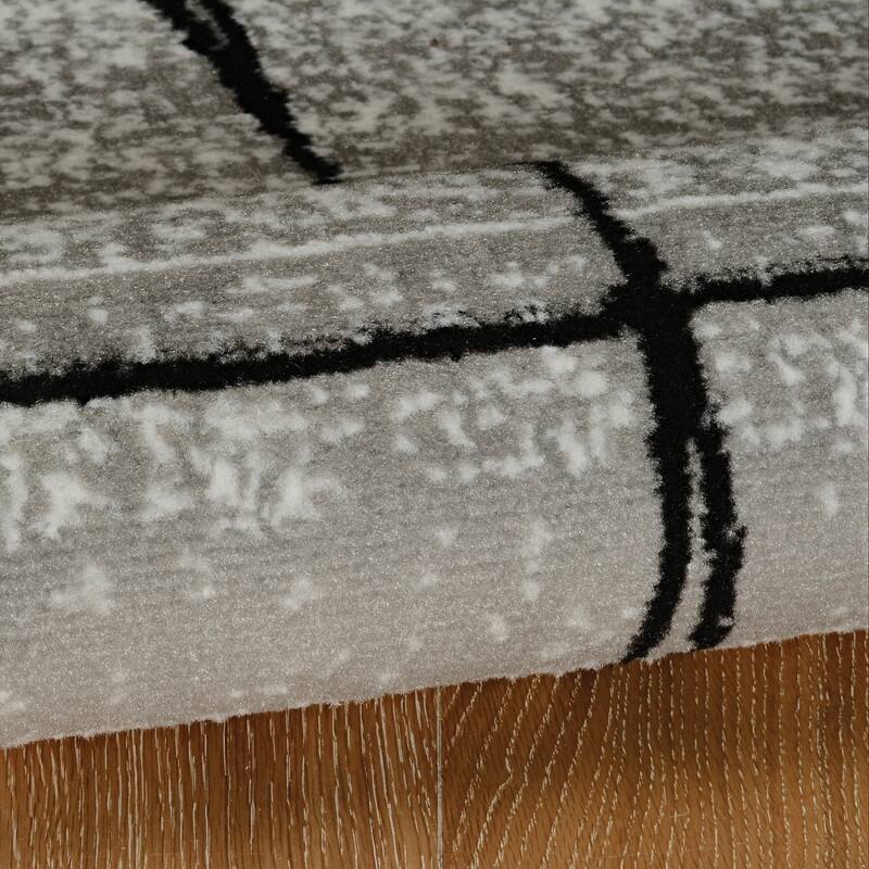 Power Loomed Capri Mod Plaid Polypropylene Rug