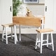 preview thumbnail 3 of 12, SAFAVIEH Graham 3-Piece Counter-Height Set Pub Table - 36" W x 36" L x 36" H Natural/White