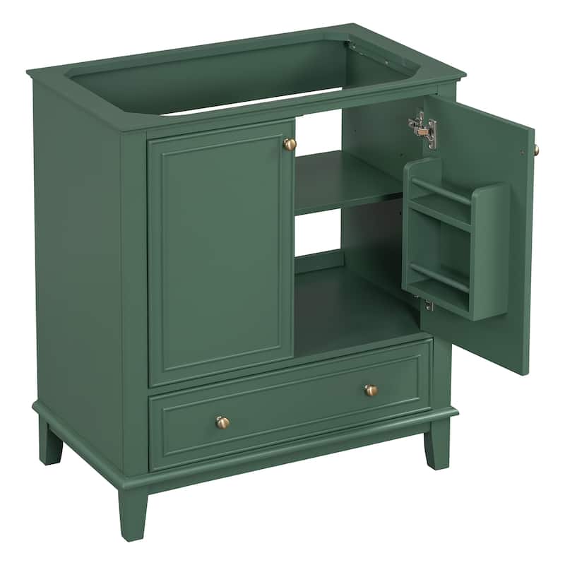 GDFStudio - Avalon 30-Inch Bathroom Vanity Base Cabinet, Multi-functional Cabinet, Solid Wood & MDF Board, Painted Finish