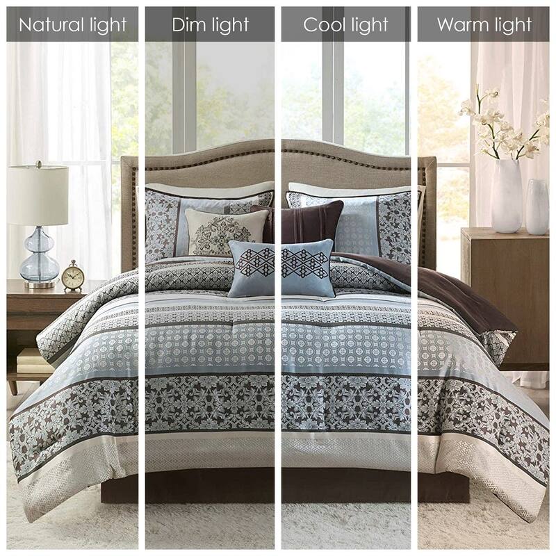 GDF Studio - Princeton 7-Piece Jacquard Comforter Set with Decorative Pillows