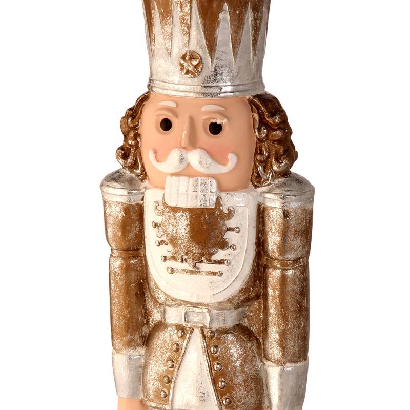 27" Paper stone Gilded Nutcracker Soldier
