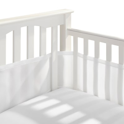 BreathableBaby Breathable Mesh Liner for Full-Size Cribs, Classic 3mm Mesh (Size 4FS Covers 3 or 4 Sides)