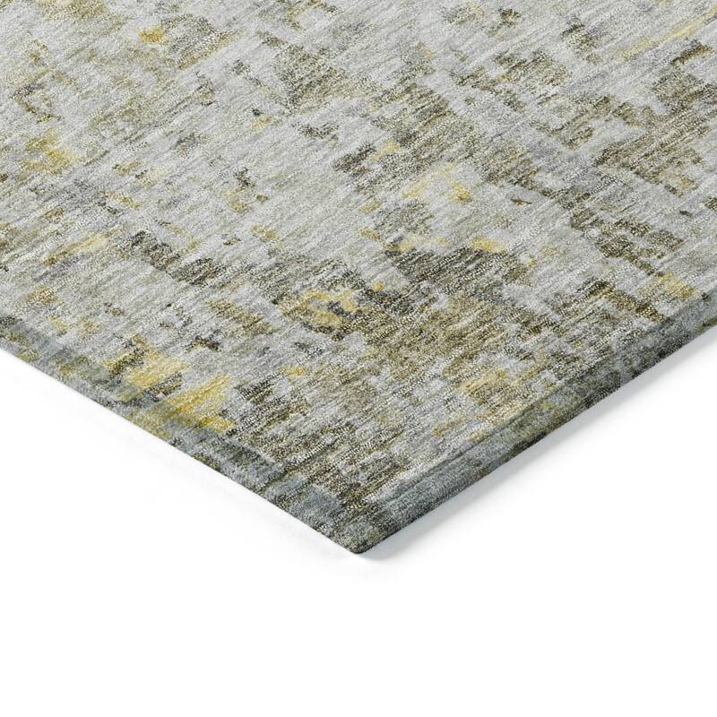 Machine Washable Indoor/ Outdoor Abstract Modern Chantille Rug