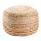 The Curated Nomad Camarillo Modern Jute Pouf/ Floor Pillow - Beige