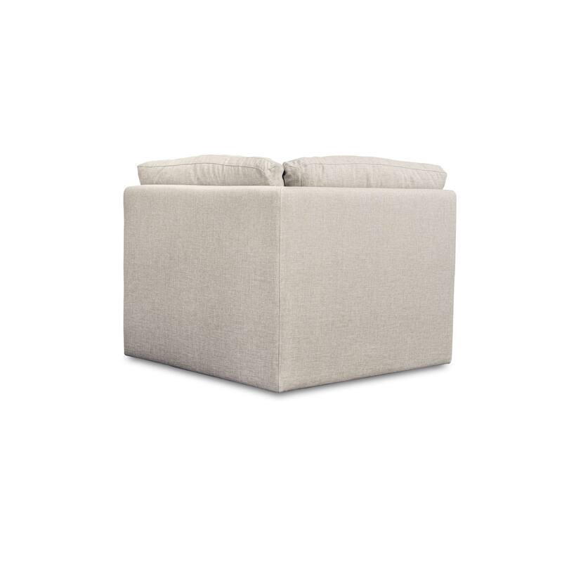 NADAAL STUDIOS Odessa , Outdoor Corner Chair With Weather-Resistant Performance Fabric - 40"W x40"D x35.8"H