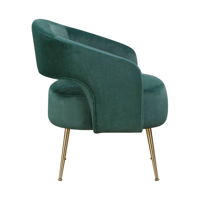 Sonoma 27.5" Velvet Accent Chair - Gold Finish Metal Legs
