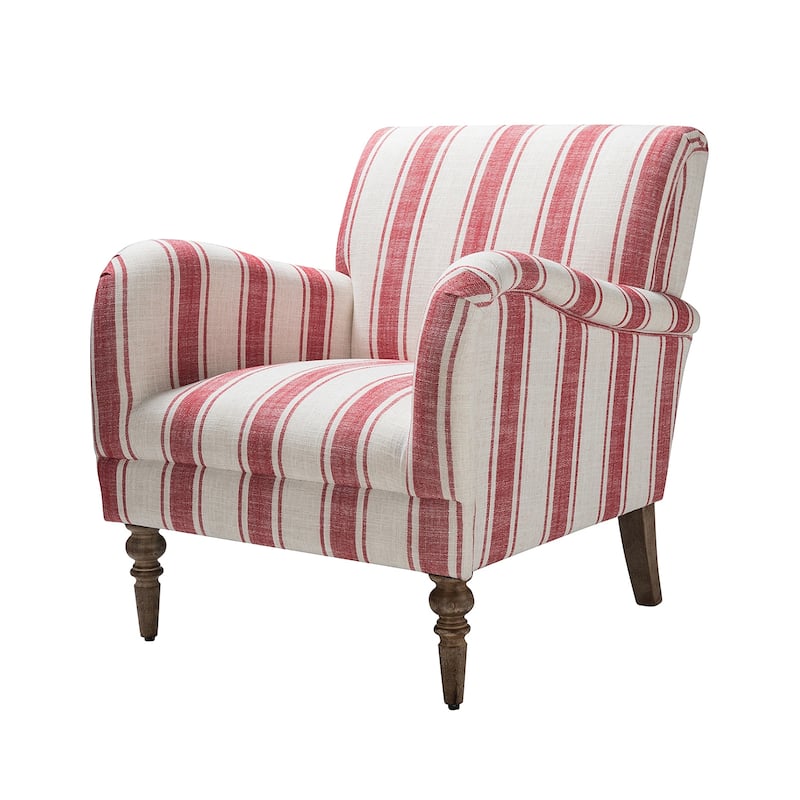 Seip Modern Striped Arm Chair with Spindle Legs by HULALA HOME