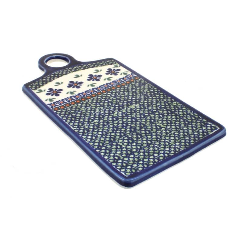 Blue Rose Polish Pottery 1064 Zaklady Cutting Board - Mosaic Flower