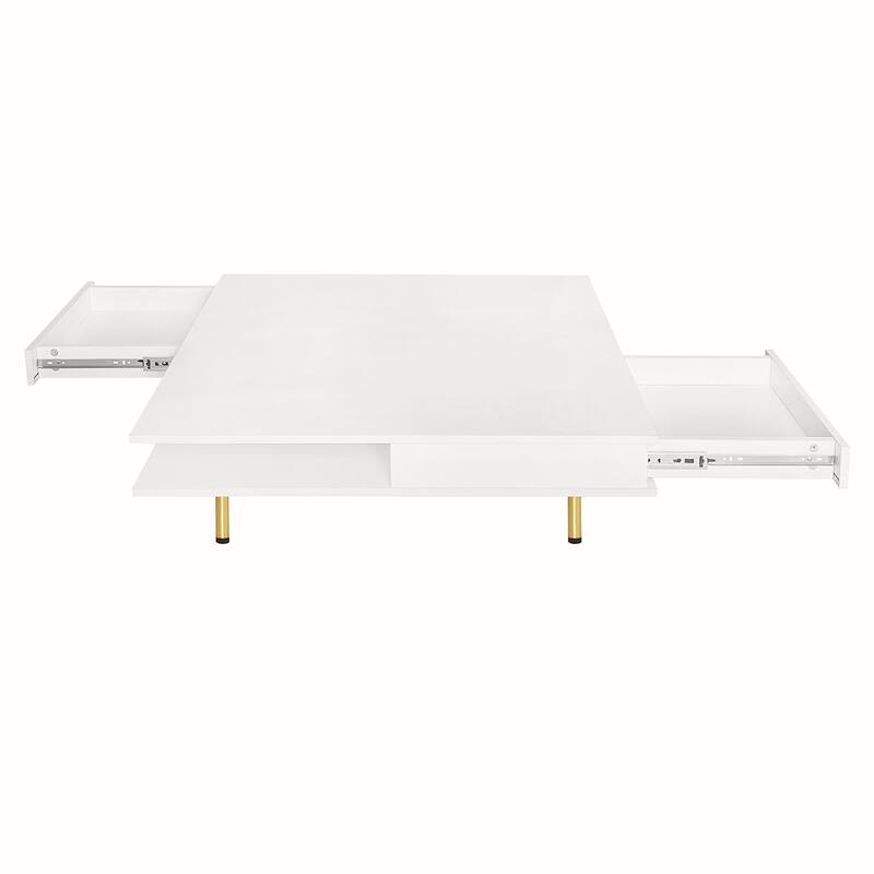 Particle Board Coffee Table With Drawers
