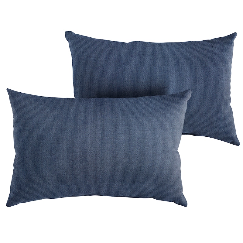 Sunbrella Spectrum Indigo Indoor/Outdoor Knife Edge Pillow (Set of 2)