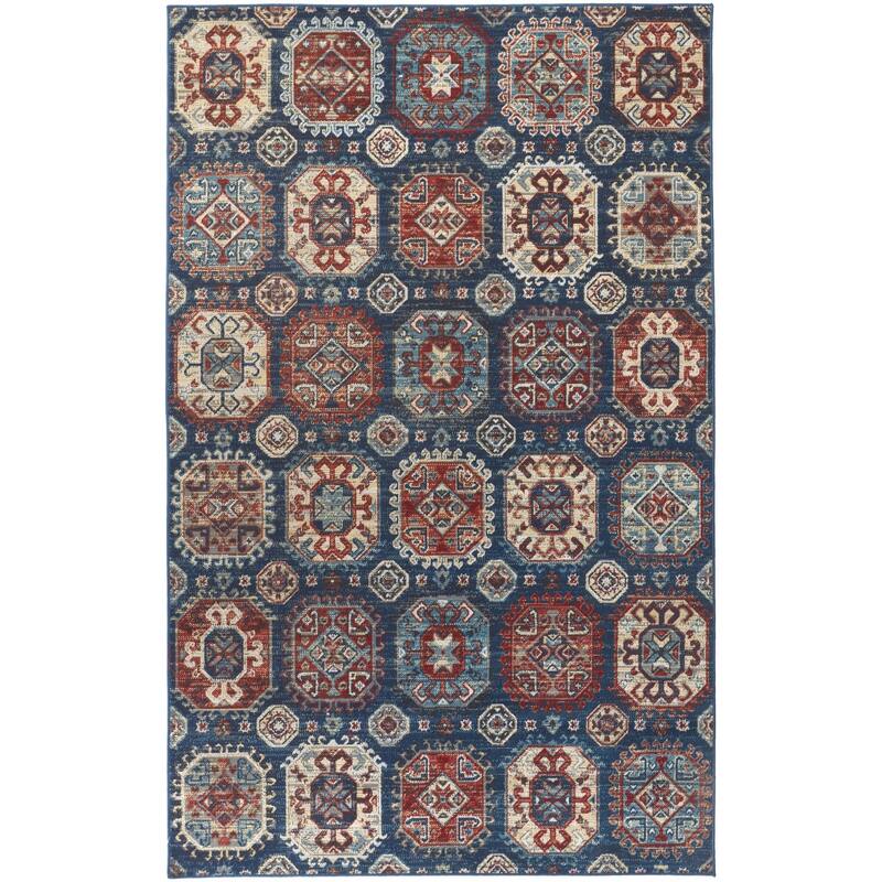 Vogor Power Loomed Distressed Abstract Stain Resistant Area Rug By HomeRoots - 12' x 15'