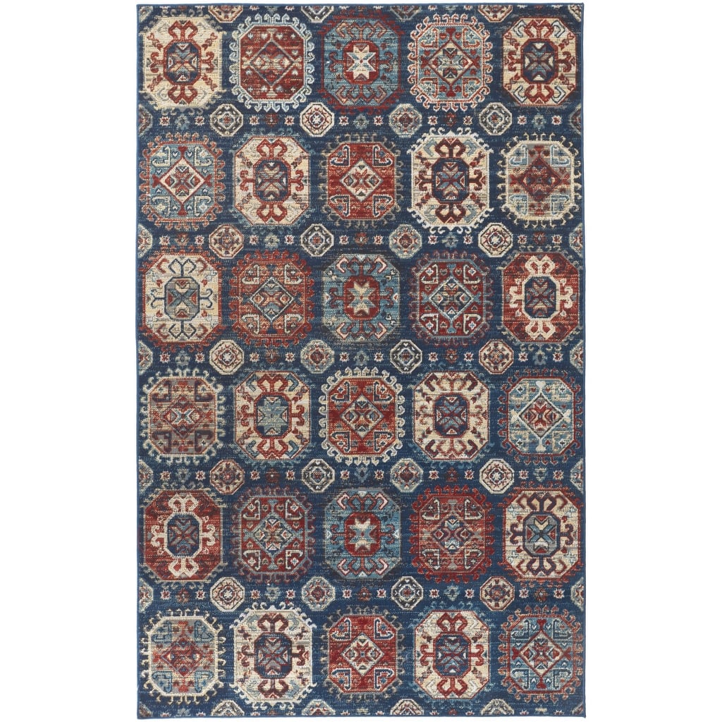 Vogor Power Loomed Distressed Abstract Stain Resistant Area Rug By HomeRoots - 12' x 15'