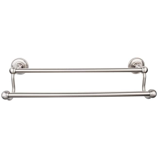 Top Knobs Edwardian Bath 24 Inch Double Towel Bar Beaded Backplate