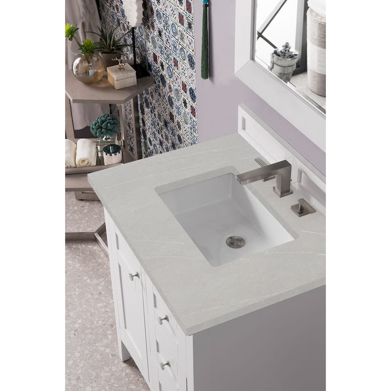 James Martin Vanities Palisades 30" Single Vanity, Bright White