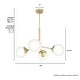 preview thumbnail 6 of 7, Hunter Hepburn Chandelier - Dining Room, Entry - Retro/Minimalistic, Sputnik