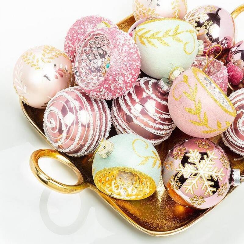 Glittery Reflector Ball Ornament