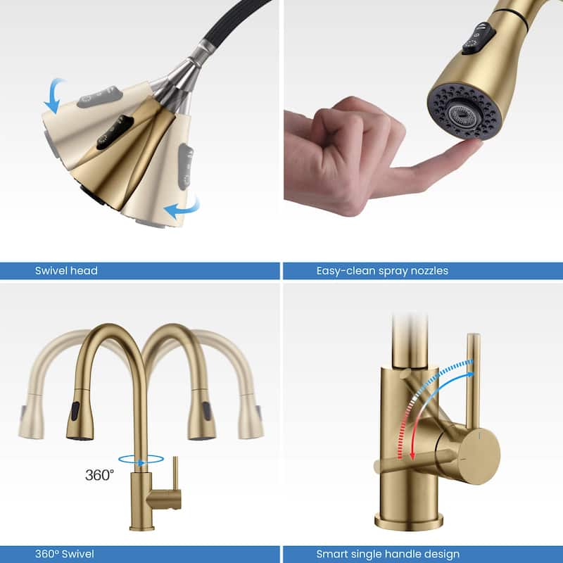 Single Handle Pull Down Kitchen Faucet