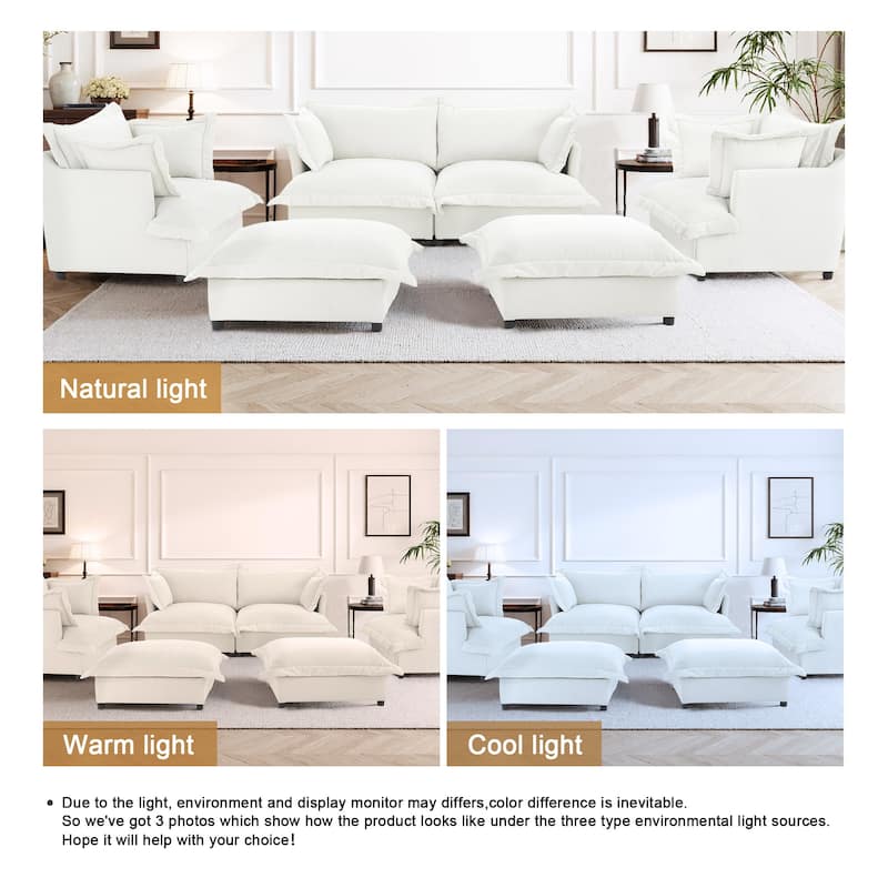 Cloud Chenille Upholstered Modular Sectional Sofa