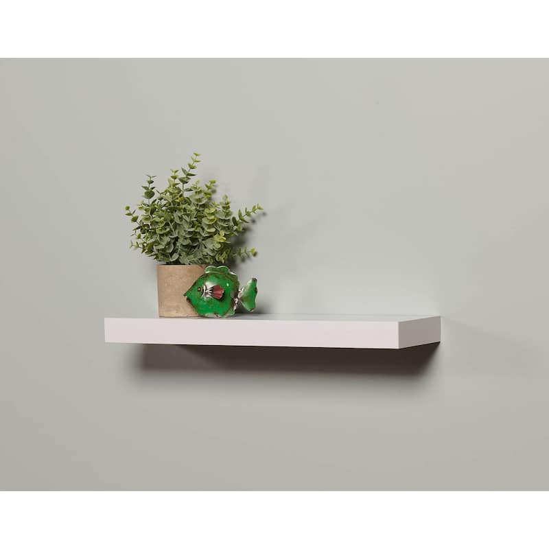 Mini Avalon 6"x20" White Floating shelf - N/A
