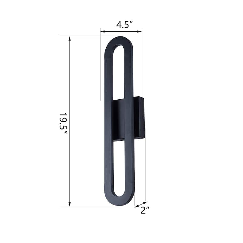 Maxax Black Metal LED Wall Light