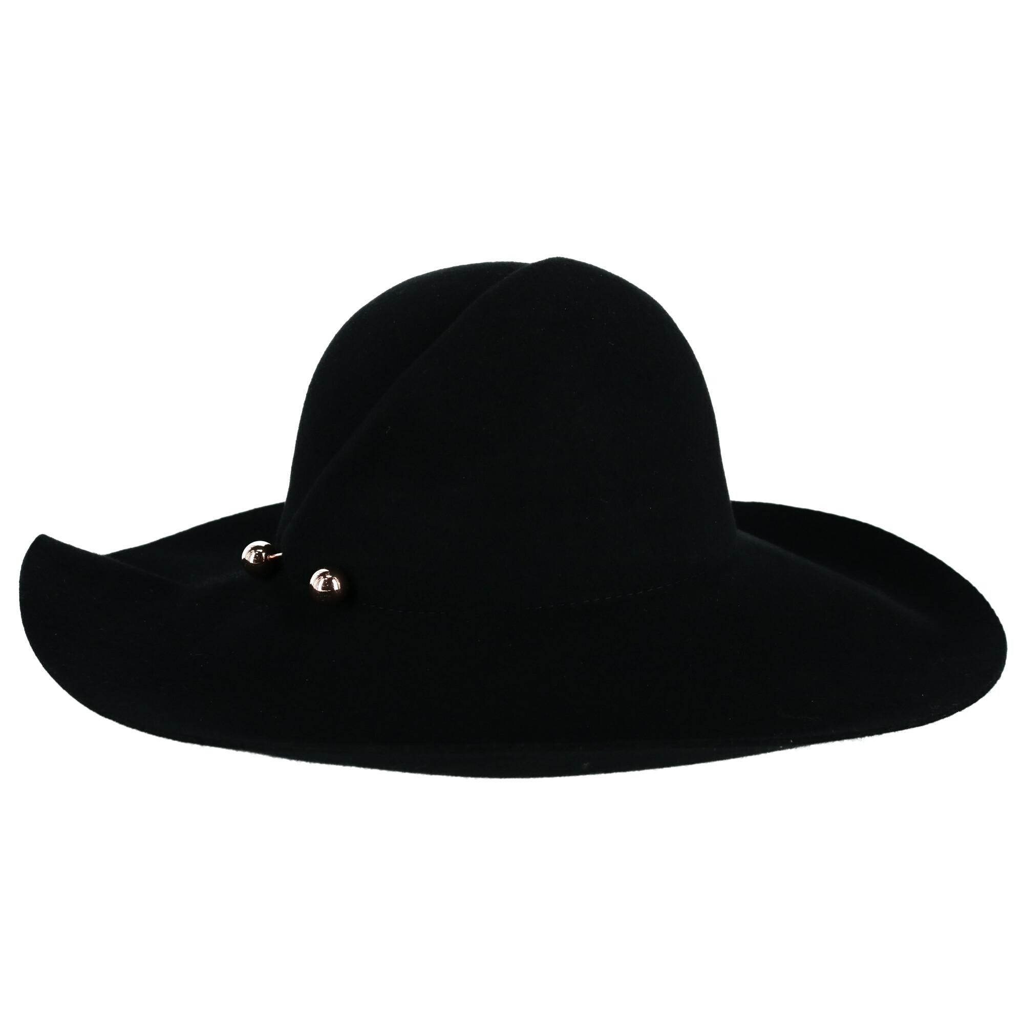 white and gold floppy hat