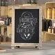 preview thumbnail 12 of 99, Freestanding Tabletop or Wall Mount Magnetic Chalkboard 12"W x 1.88"D x 17"H - Weathered Brown