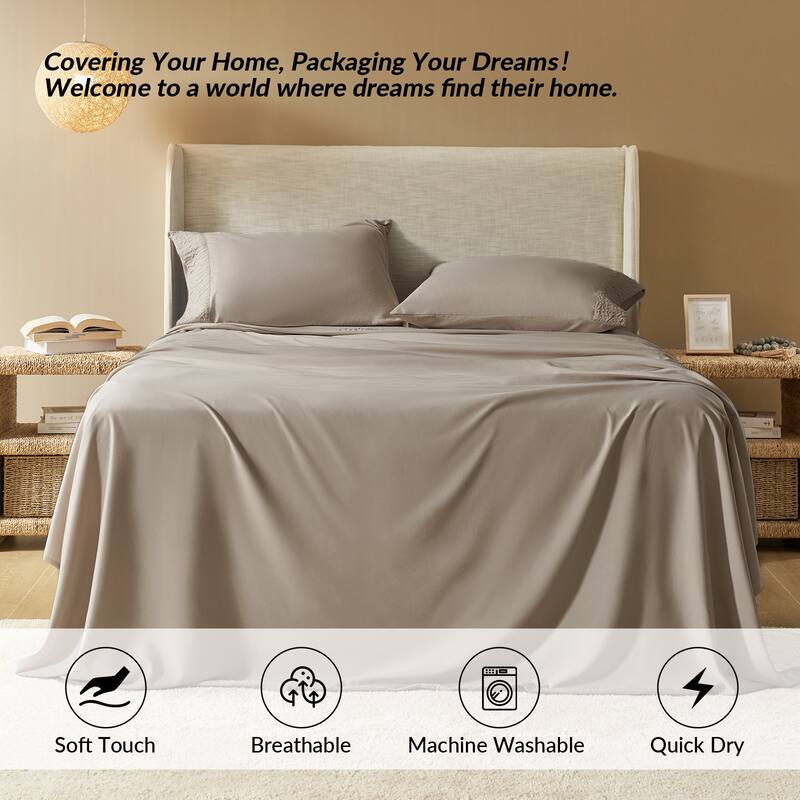 Polyester Bedding Sheets and Pillowcases by HULALA HOME