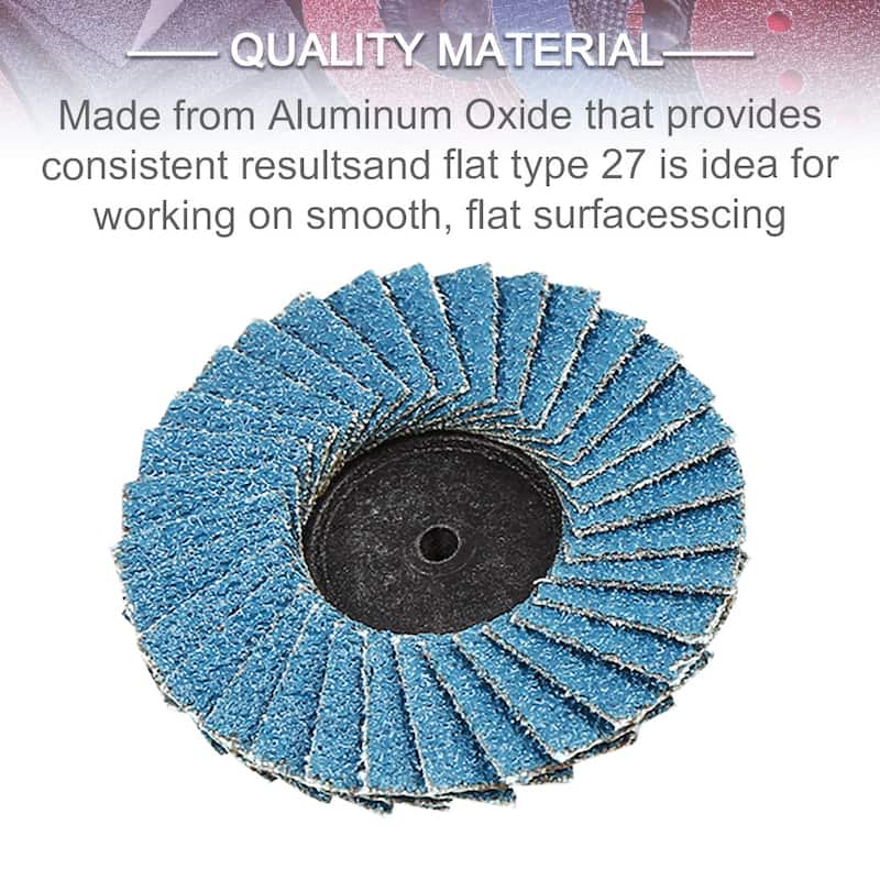 65 Pcs 2" Sanding Discs Nylon Roll Lock Surface Coarse Medium Fine Grit
