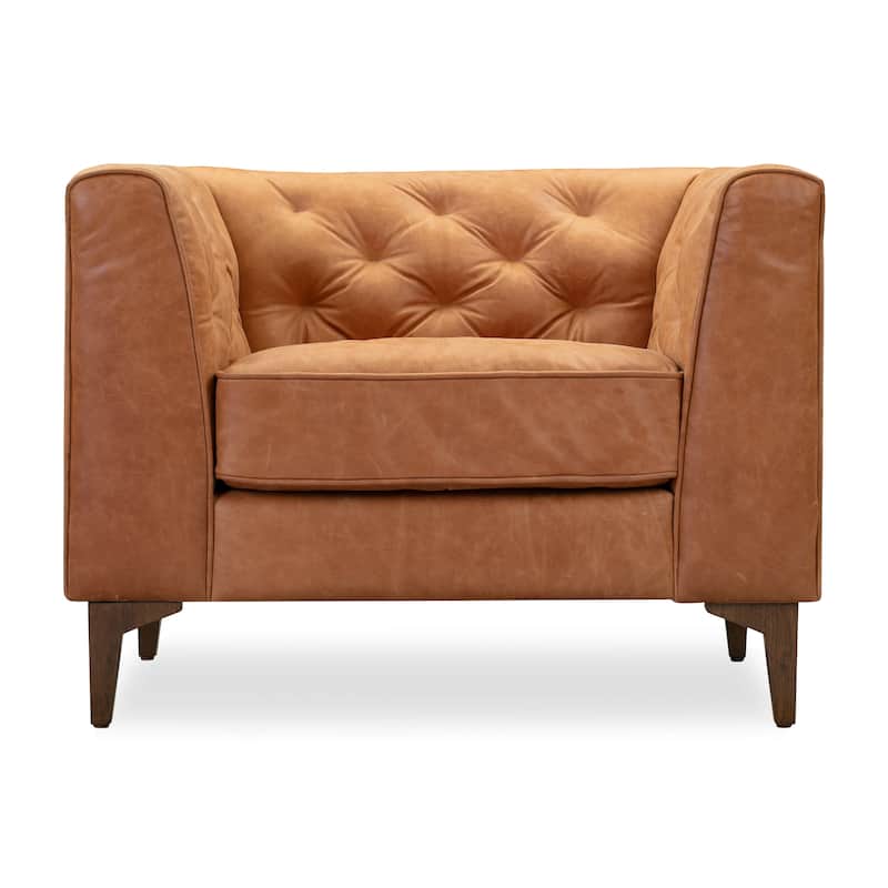 Poly & Bark Essex Lounge Chair (Set of 2) - Genuine Italian Leather