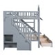 preview thumbnail 22 of 36, Full-Over-Full Castle Style Bunk Bed with 2 Drawers, 3 Shelves and Slide