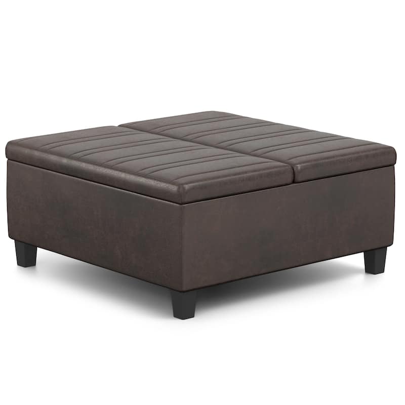 WYNDENHALL Tyler 36 inch Wide Contemporary Square Table Ottoman