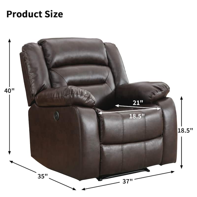 Chenille Power Standard Recliner Chair