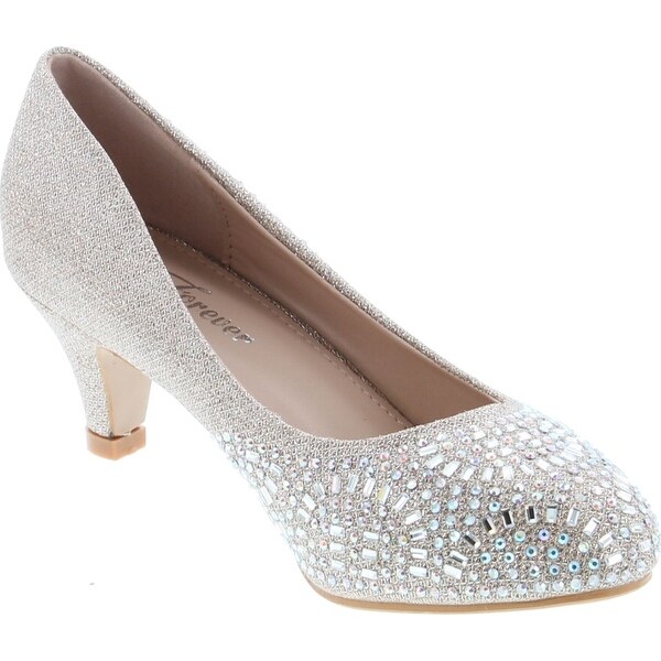 womens silver kitten heel shoes