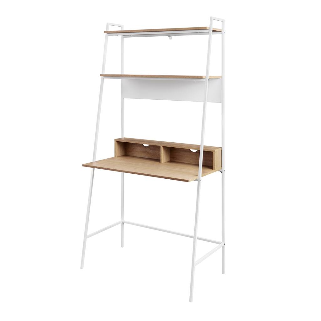DISCO Middlebrook Lahuri Metal Frame Ladder Shelf Desk