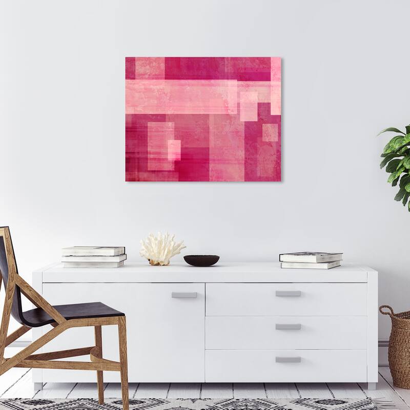 Wynwood Studio Canvas Abstract Pink Sapphire Pink and Modern & Contemporary Wall Art Canvas Print - 20 x 24