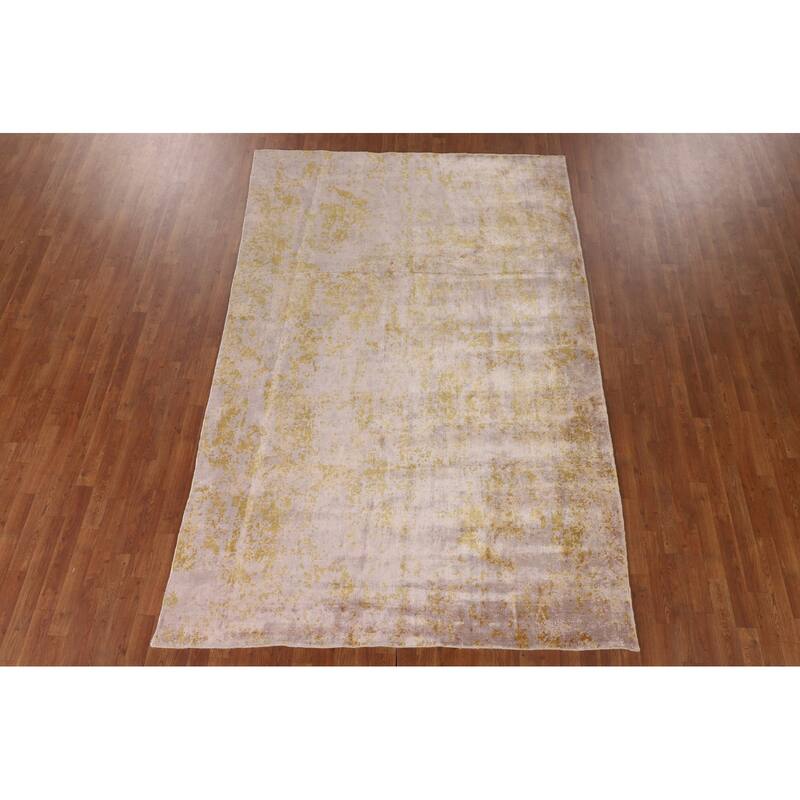 Multi-Color Abstract / Modern Area Rug Handmade Wool Carpet - 6'6"x 9'9"