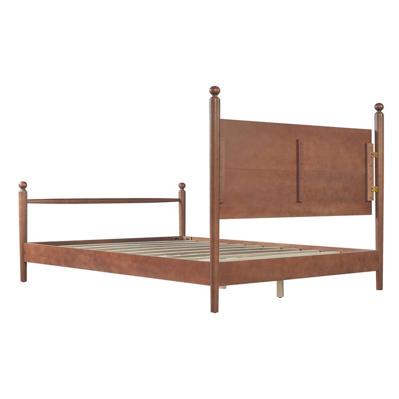 Christopher Knight Home Eldric Solid Poplar and Plywood Bed Frame with Headboard