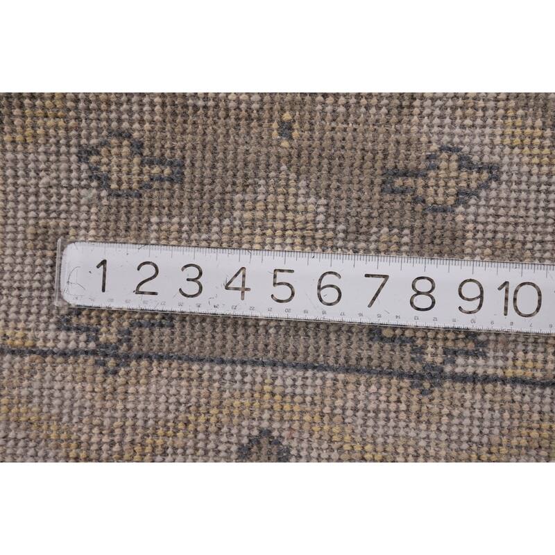 Transitional Oushak Oriental Runner Rug Hand-Knotted Wool Carpet - 2'7" x 9'9"