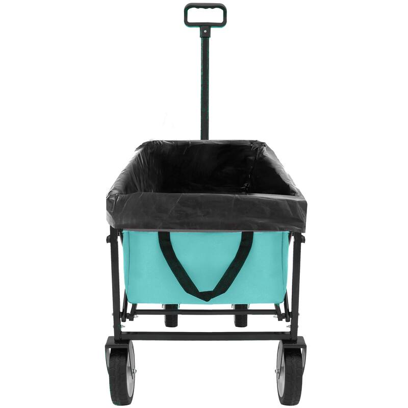 Heavy-Duty Collapsible Wagon with 3-Piece Multi-Use Bag Set - Utility Cart with Liner Covers