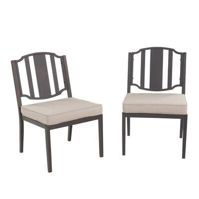 2-Piece Metal Outdoor Dining Chair