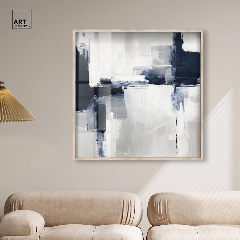 Porcelain Blue on White II Shadowbox by Art Remedy