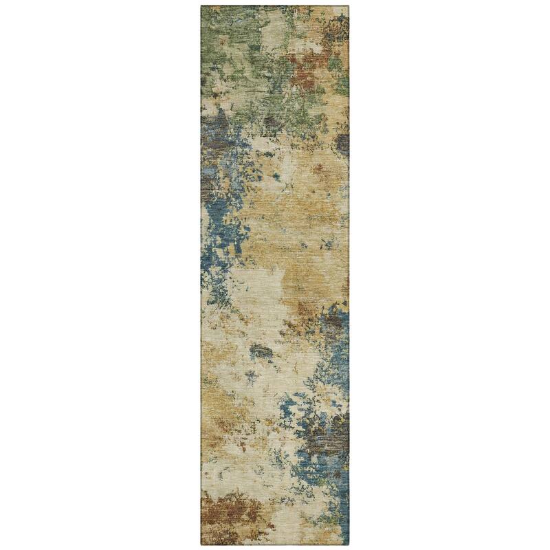 Machine Washable Indoor/ Outdoor Casual Contemporary Chantille Rug