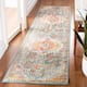 SAFAVIEH Crystal Floretta Vintage Boho Medallion Rug - 2'2" x 13' Runner - Orange/Teal