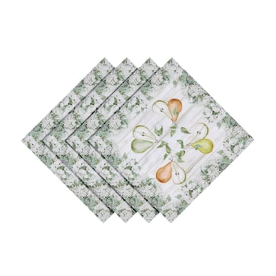 Laural Home French Pears Napkin Set of 4 - 20" x 20"