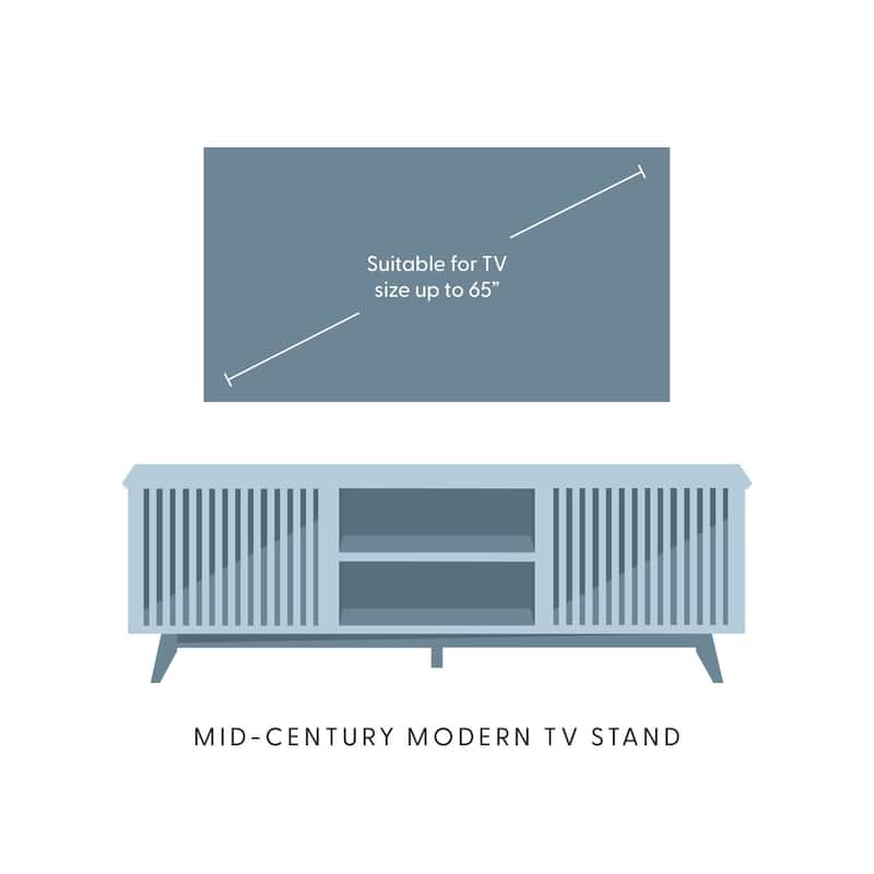 Plank and Beam Mid-Century Modern TV Stand