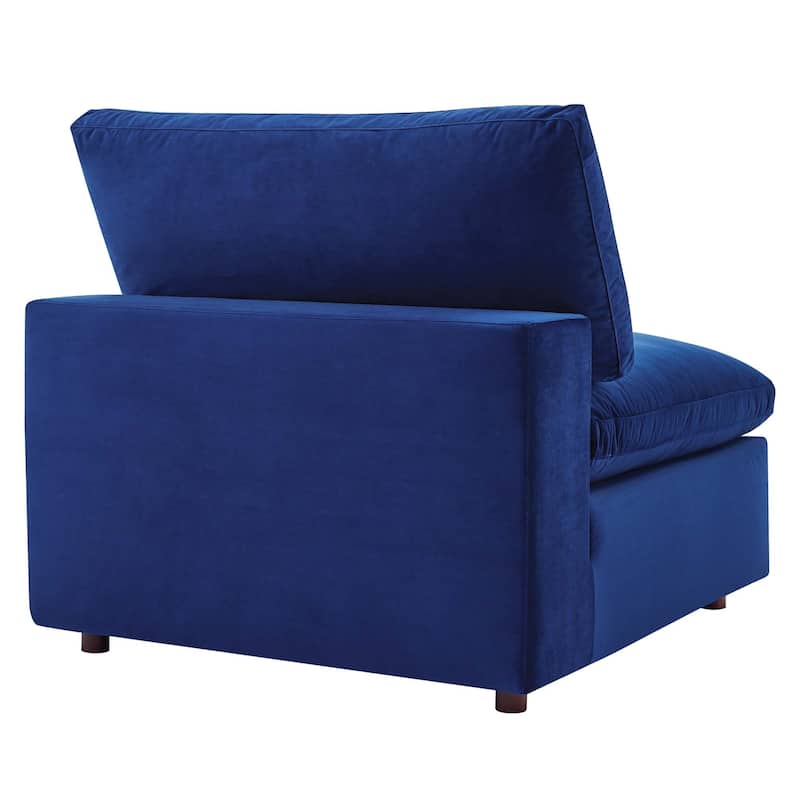 Commix Down Filled Overstuffed Velvet 5-Piece Sectional Sofa
