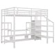 preview thumbnail 13 of 14, Metal Loft Bed with TV Stand and Wardrobe