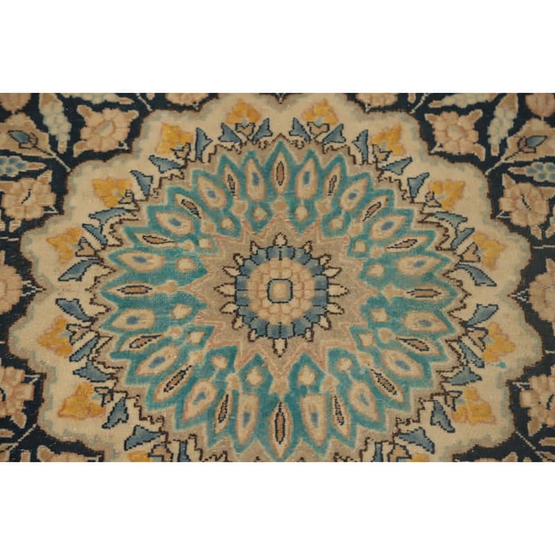 Hand Knotted Oriental 100% Wool Carpet Traditional Floral Oranges & Rust Kerman Area Rug - 13' 7'' X 10' 0''